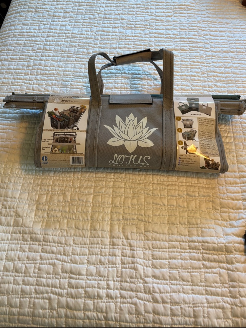 Lotus Trolley/Grocery Cart Bag